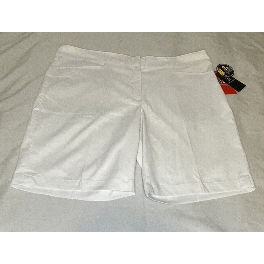 PGA Tour Women’s Golf Short Comfort Stretch Waistband Size 18 White, UPF 50
